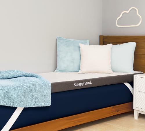 Sleepyhead Twin XL 2 Inch Gel Memory Foam Mattress Topper for College Dorm – Thick