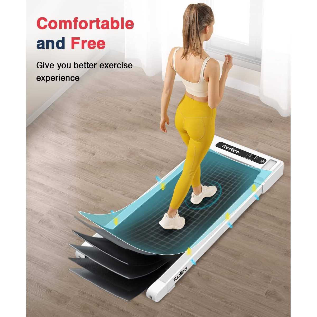 Redliro Walking Pad Under Desk Treadmill 265lbs 2.25hp Running Machine for Home Office - Sports Supplies Online Store