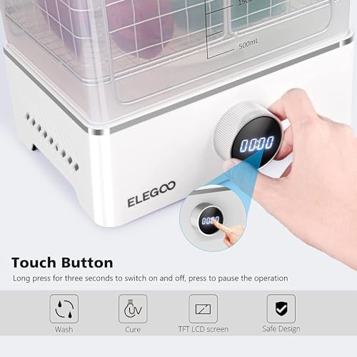 ELEGOO Mercury Plus V3.0 Wash and Cure Station, 7.5 L Large Capacity, Compatible with Mars Saturn Photon Halot MSLA LCD DLP 3D Printers