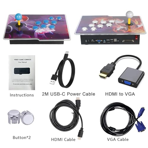 FVBADE [30000 Game in 1] 70S Pandora Box Retro Games Arcade Game Console with Two Separate Host for PC & Projector & TV 3D Games 1-4 Players Category