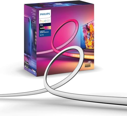 Philips Hue Play Gradient 65" Smart TV Light Strip, Flowing Color-Changing LED Strip Lights, Multicolor TV Backlight Sync with Music and Gaming
