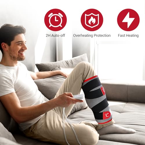 Comfytemp Leg Heating Pad for Pain Relief, FSA HSA Eligible Wearable Heating Pad for Legs and Calf, Birthday Gifts for Women/Men