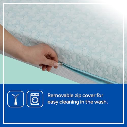 SEALY BABY OmniPedic Refresh Breathable Crib Mattress, GREENGUARD Gold Certified, Made in USA, Removable Knit Cover, 2 Stage, Toddler Bed Fit