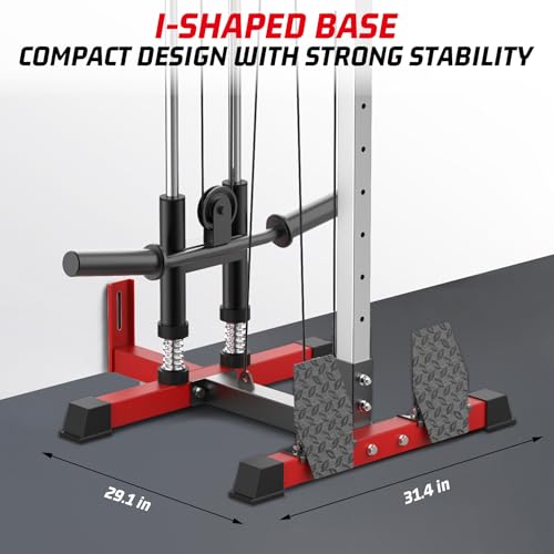Wall Mount Cable Machine,LAT Power Cable Machine, LAT Pull Down and LAT Row LAT Tower,Cable Crossover Machine with 20 Positions