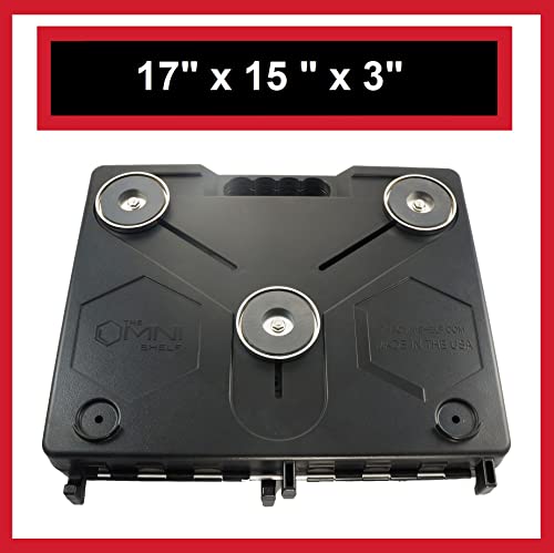 The OmniShelf Magnetic Portable Workstation + Toolbox, Computer & Laptop Stand, Multimeter Case, Utility Shelf w/ 40 lb Capacity