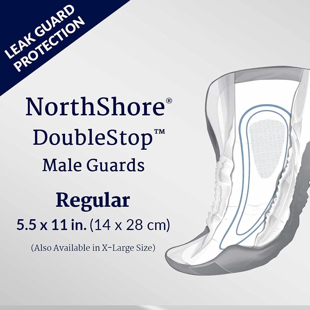 NorthShore DoubleStop Male Guards for Men, Case/104 (2/52s)