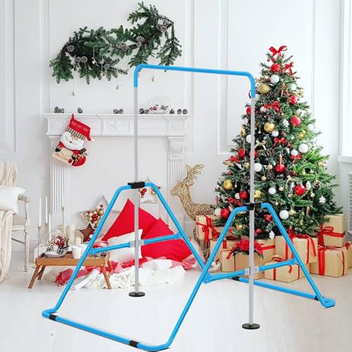Expandable Gymnastics Bar for Kids, Adjustable Height Junior Training Kip Bar, Folding Gymnastic Horizontal Bars Monkey Bar