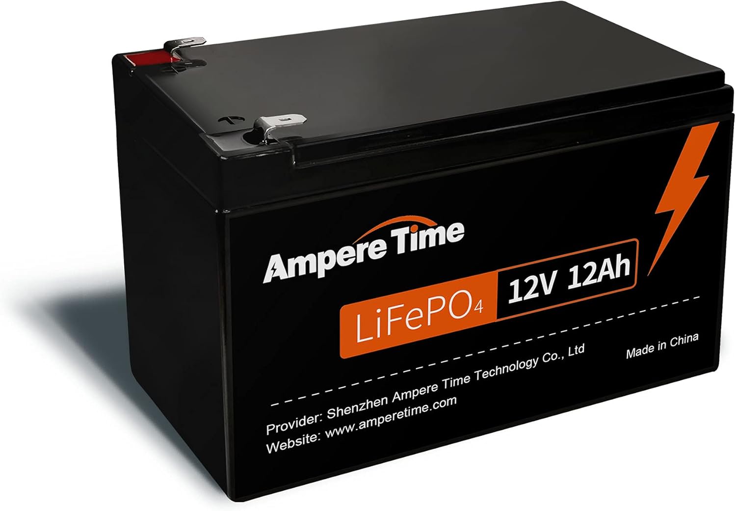 Ampere Time 12V 400Ah Deep Cycle LiFePO4 Battery Pack, with Built-in 250A BMS, Longer Runtime with 5.12kWh, 4000+ Cycle, Perfect for Solar System, RV