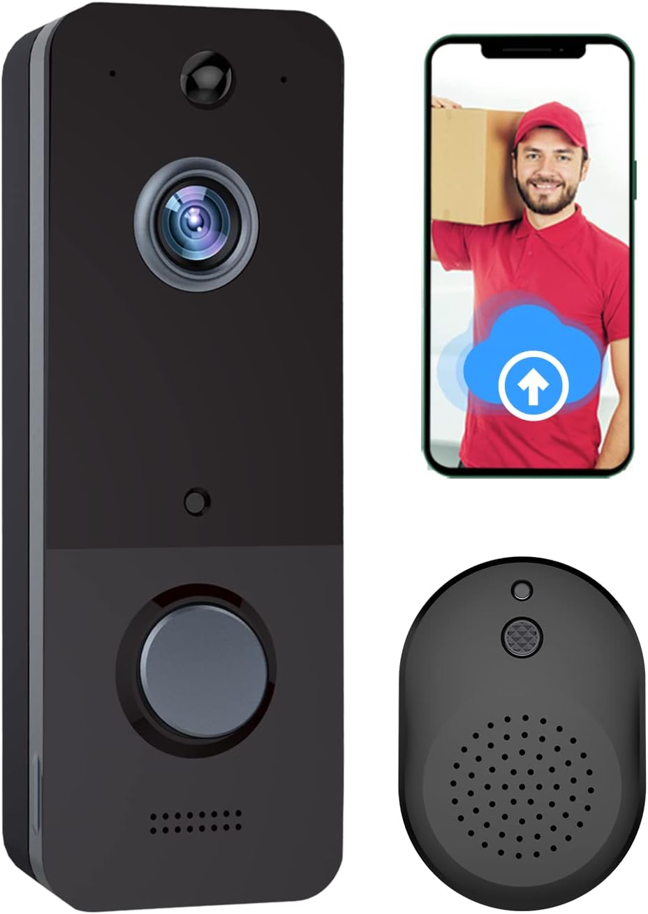 Wireless Doorbell Camera, EKEN Smart Video Doorbell Camera with PIR Motion Detection, Cloud Storage, HD Live Image, 2-Way Audio, Night Vision