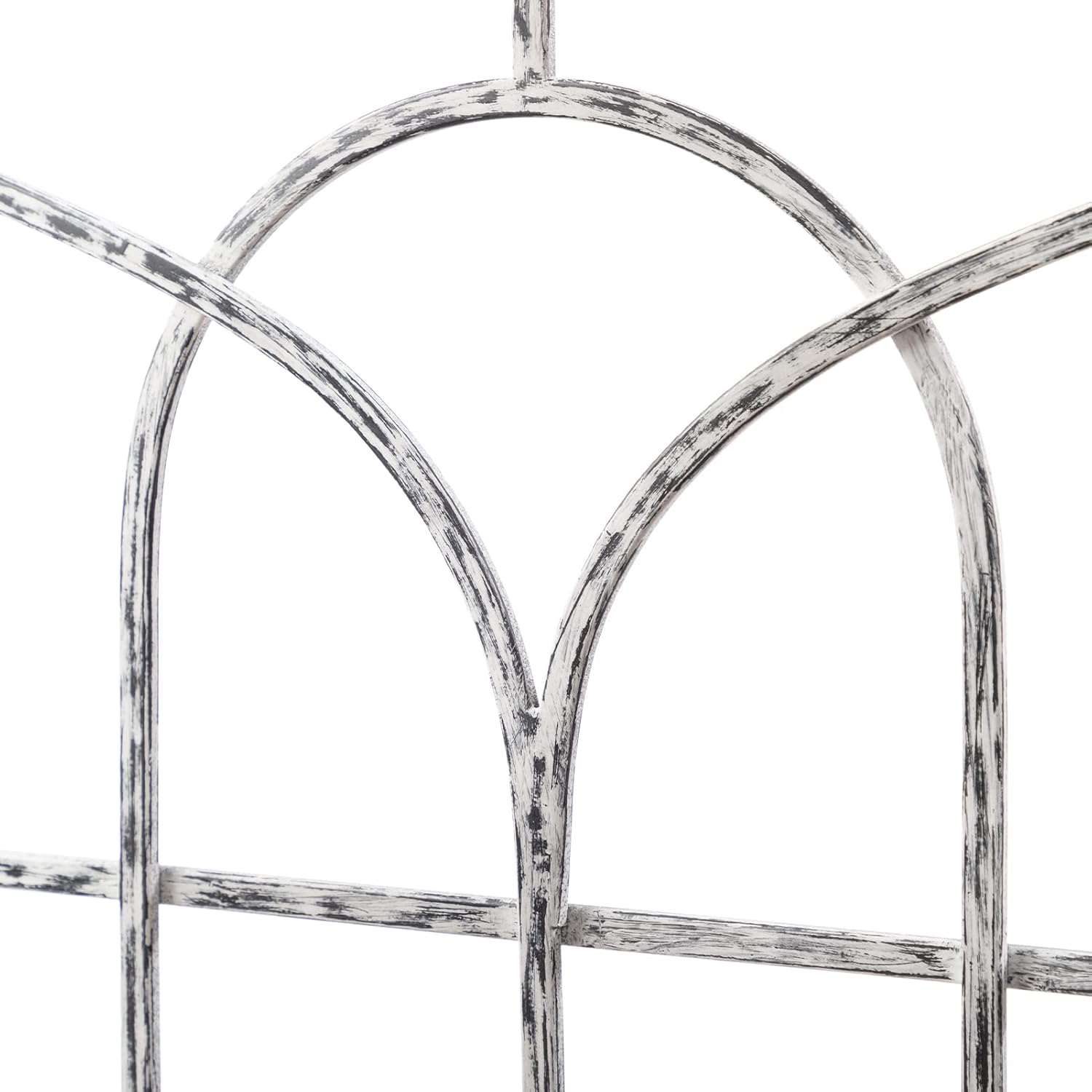 ALIMORDEN Gothic Style Arched Wood and Metal Rustic Window Pane Decorative Cathedral Window Frame
