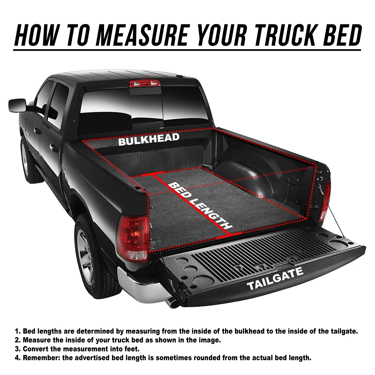 DNA Motoring TTC-TRISOFT-051 For 1989 to 2004 Toyota Pickup Tacoma 6'Bed Styleside Soft Top Tri-Fold Adjustable Tonneau Cover