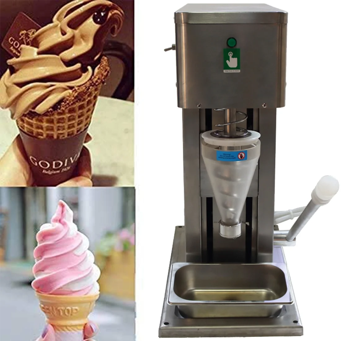INTBUYING Electric Fruit Ice Cream Mixer Machine Frozen Yogurt Milkshake