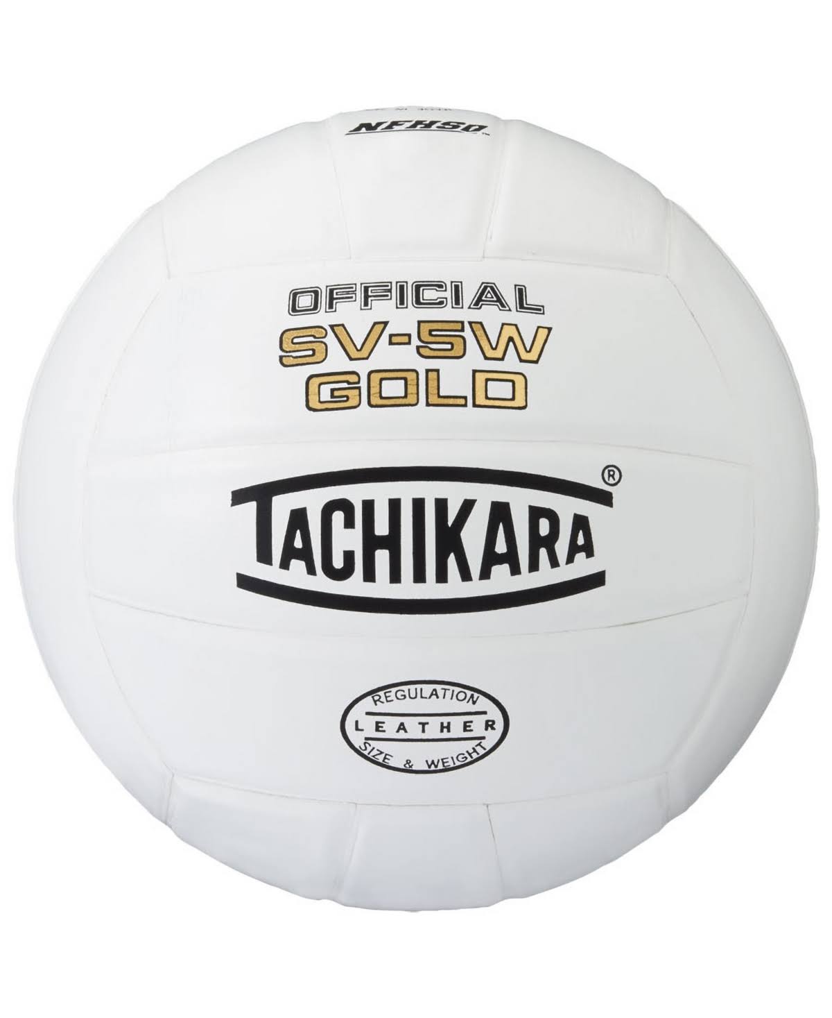Tachikara SV5W Gold Competition Premium Leather Volleyball (Scarlet/White/Black)