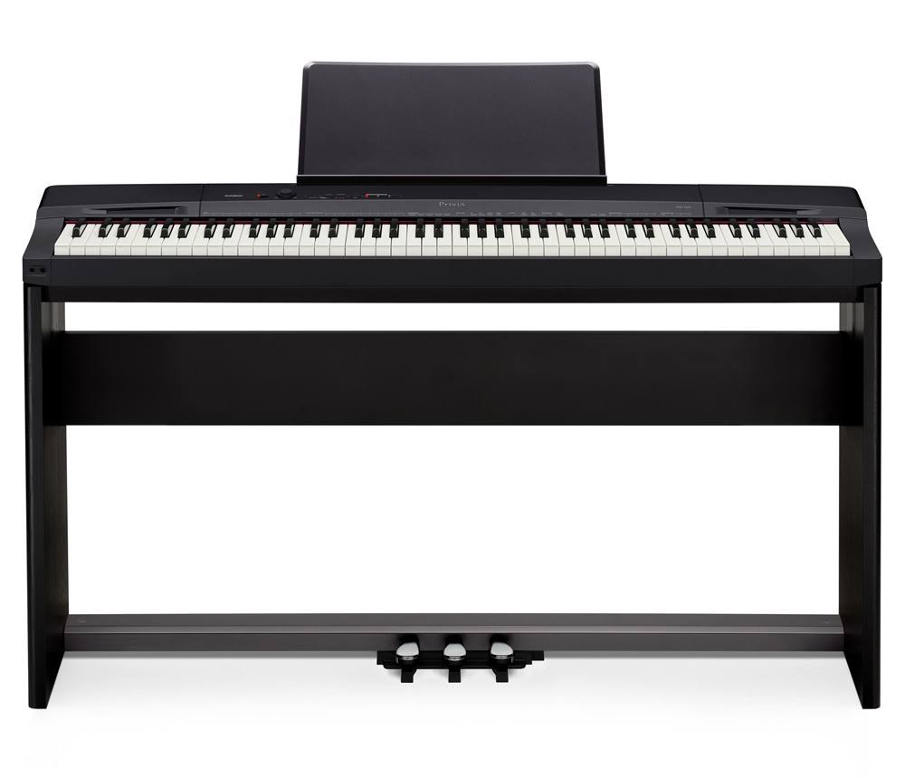 Casio Privia PX-160 STANDSP33 Digital Piano with Stand and Pedals- Black