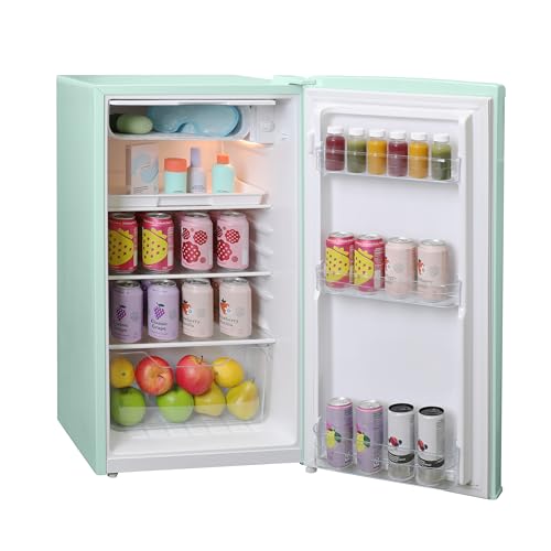 West Bend Mini Fridge with Freezer Retro-Styled for Home Office or Dorm