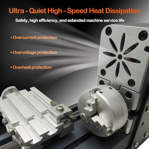 Mini Metal Lathe Machine, 36W 20000 RPM, Benchtop Lathe for Woodworking DIY,Crafting Wood & Soft Metal