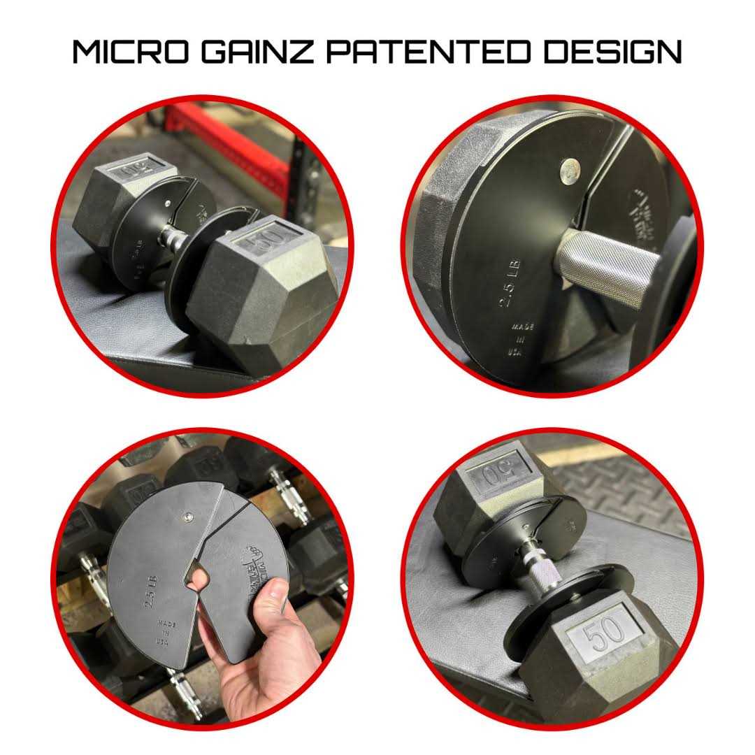 Micro Gainz NEW 125Lb Dumbbell Fractional Weight Plates 4 Piece - Sports Supplies Online Store