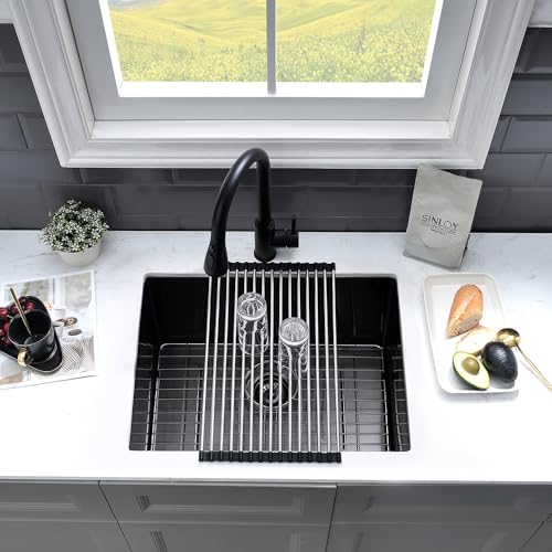 Stainless Steel Laundry Sink Undermount-VASOYO 23x18x13 Undermount Laundry Sink Stainless Steel Utility Sink 16 Gauge Single Bowl Laundry Room Sink