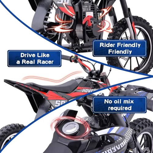 Superrio 49CC 2-Stroke Gas Power Mini Dirt Bike Dirt Off Road Motorcycle (Red)