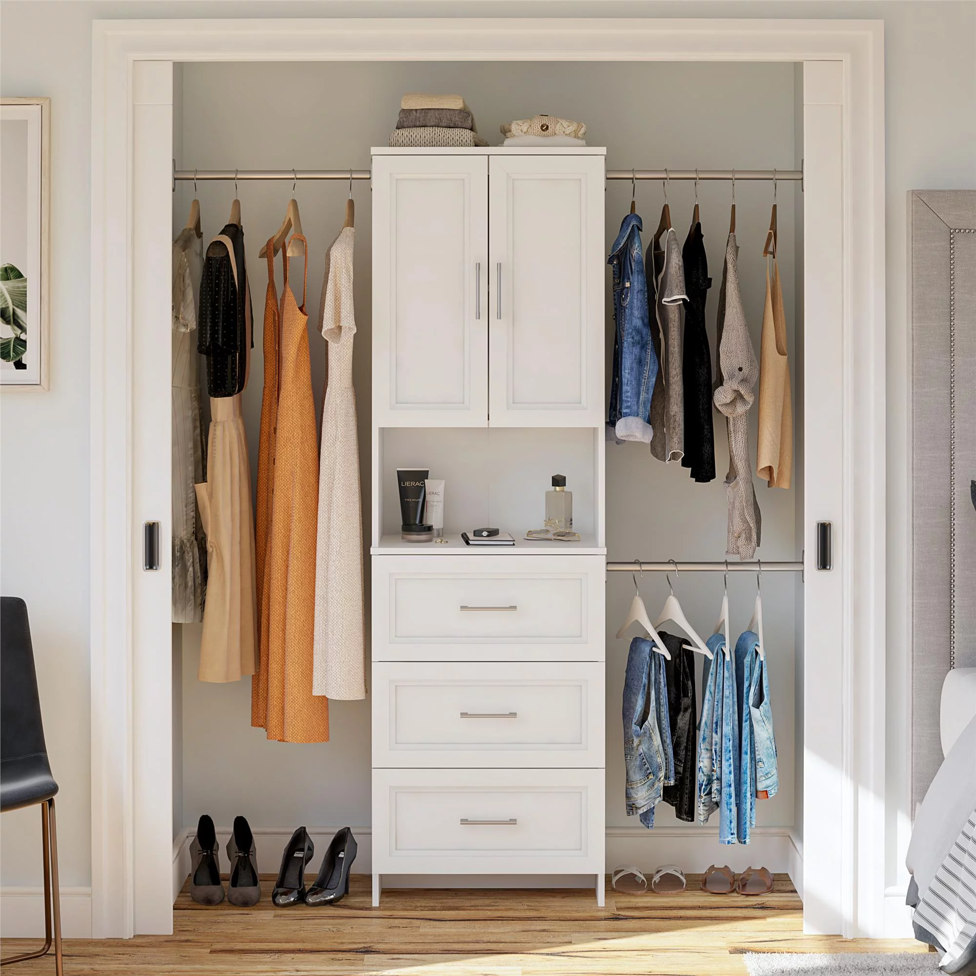 Systembuild Evolution Evone 3 Drawer Closet Storage, White