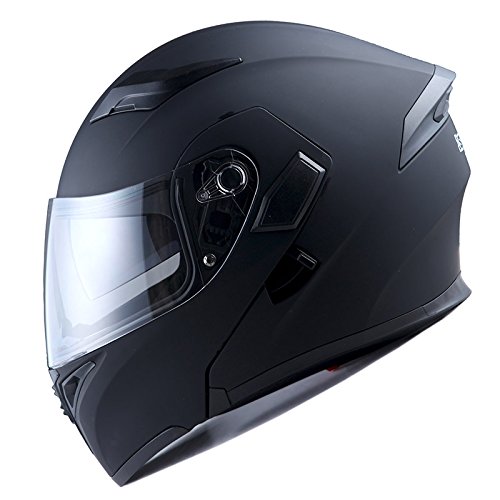 1Storm Motorcycle Modular Full Face Helmet Flip up Dual Visor Sun Shield: HB89