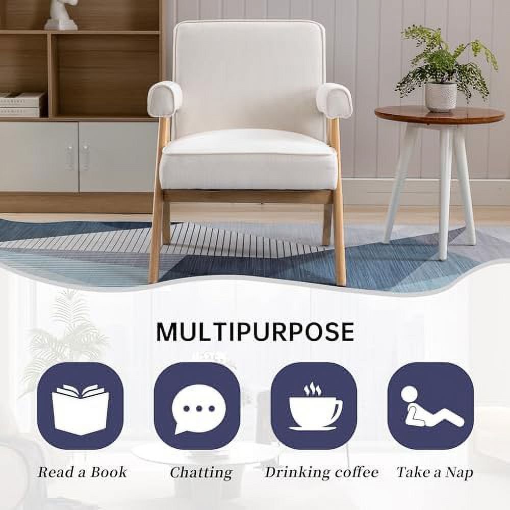 YZboomLife LIFEISLE Accent Chairs Living Room Set  Comfy Armchair Bedroom Lounge Recliner  Wide Club Sofa with Acrylic Legs  Velvet Upholstered