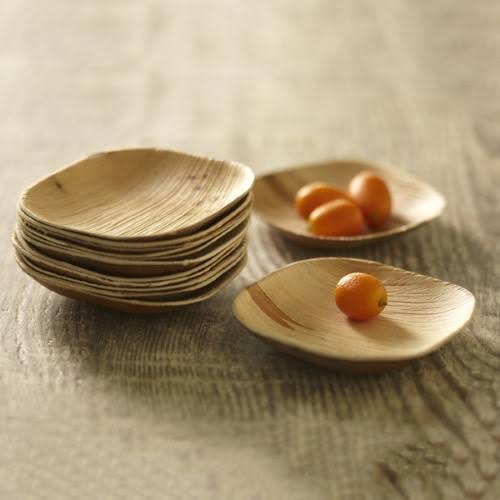 VerTerra 4 inch Square Palm Leaf Plate | 600 per Case, Other