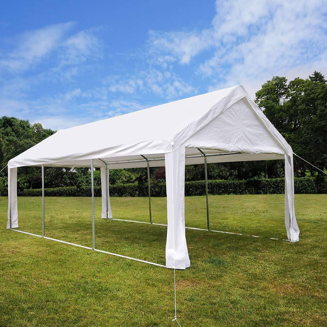 Quictent 20& x 13& Heavy Duty Car Shelter -white