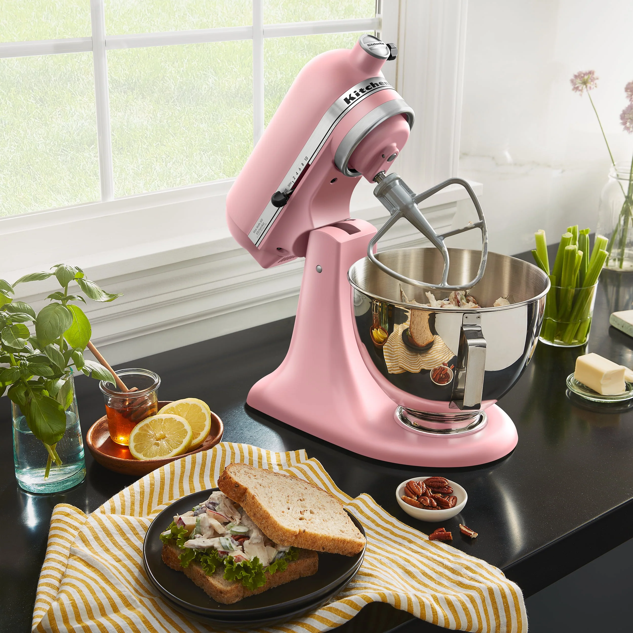 KitchenAid® Deluxe 4.5 Quart Tilt-Head Stand Mixer, Silver, KSM97