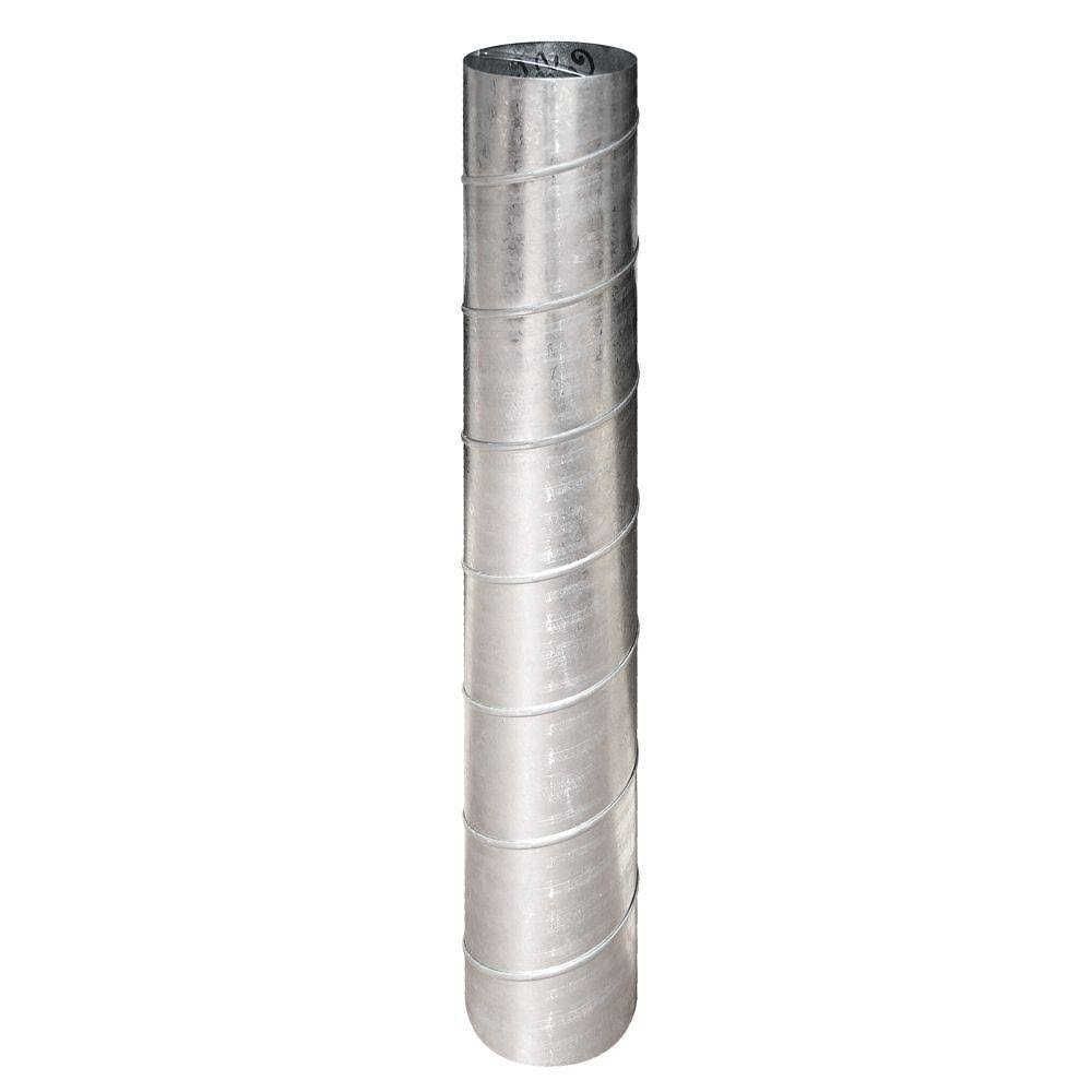 Master Flow 9 in. x 5 ft. 26 Gauge Spiral Pipe 26SP9X60