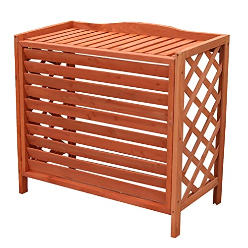 Wooden Air Conditioner Cover Air Conditioner Cover Flower Stand Outdoor Wooden Air Conditioning Rack