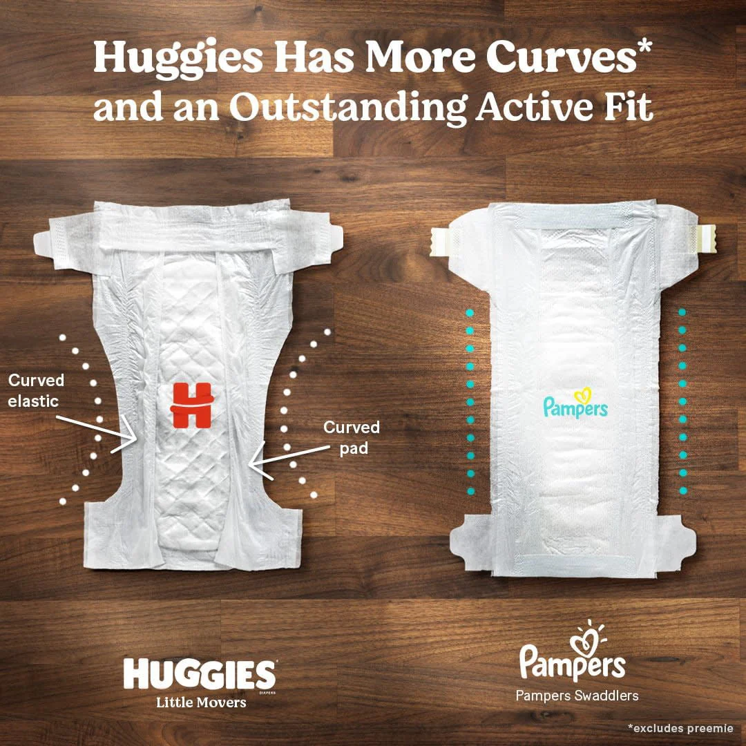 Huggies Little Movers Baby Diapers, Size 4, 58 Ct (Select for More Options)