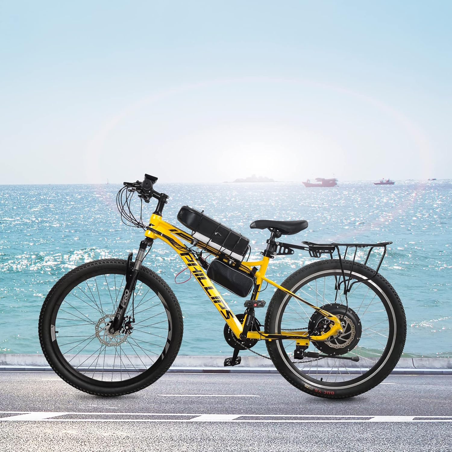 26" 48V 1000W Electric Fat Bike Conversion Kit Rear Wheel E-Bike Hub Motor Conversion Kit with LCD Display for Fat Tire Bike Frame Ebike Wheel Kit