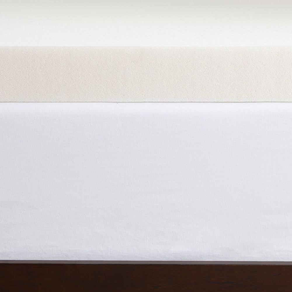 Serta 3-Inch Memory Foam Mattress Topper - White Full