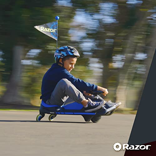 Razor Crazy Cart Shift for Kids Ages 6+ (Low) 8+ (High) - 12V Electric Drifting Go Kart - High/Low Speed Switch and Simplified Drifting System