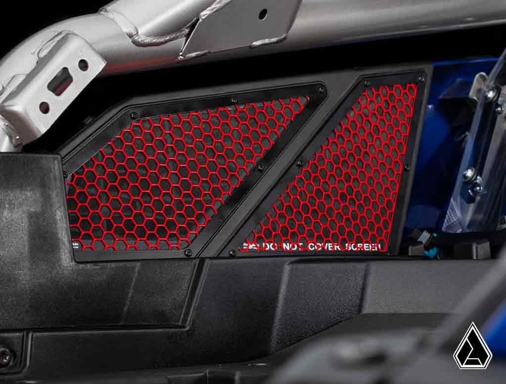 SuperATV Assault Industries Intake Cover for Polaris RZR PRO XP/Turbo R/Pro R | Red | Protects Frog Skin on Air Intake | Aluminum Construction
