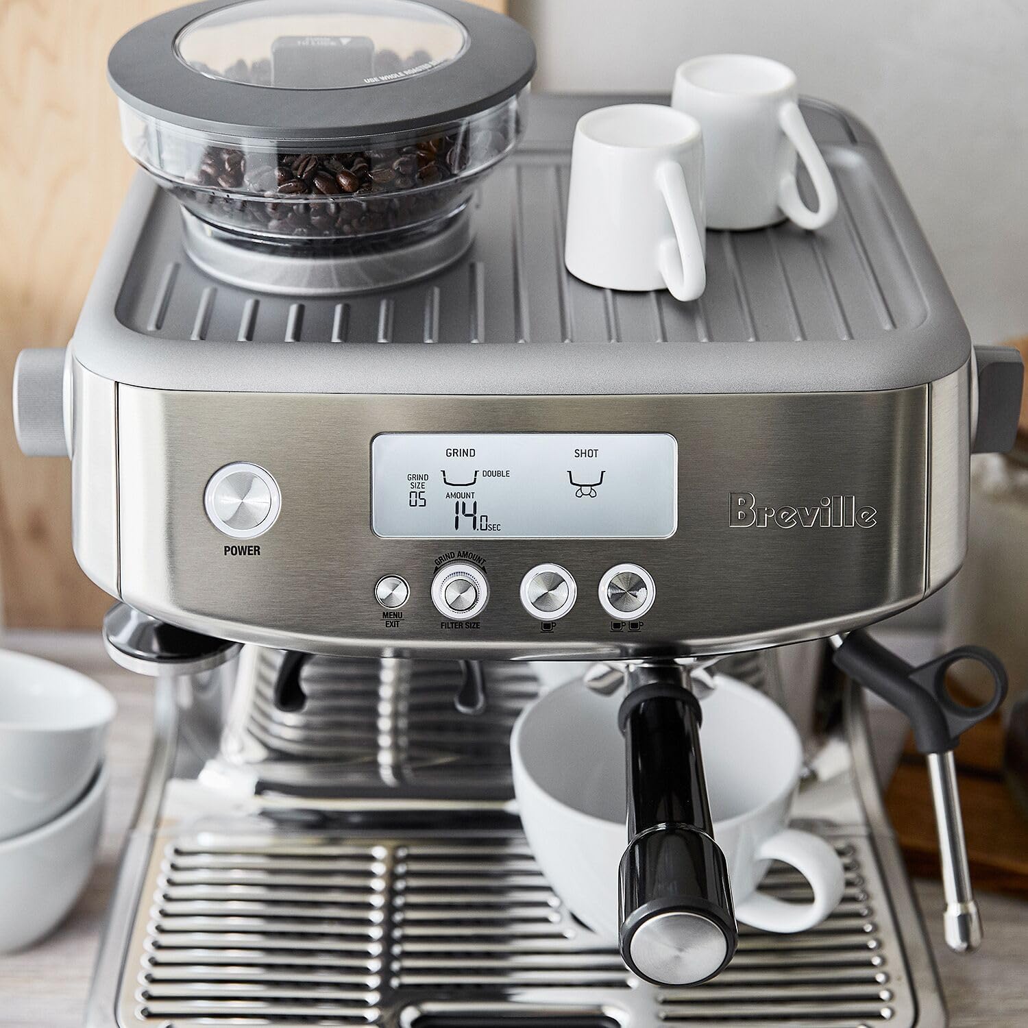 Breville Barista Pro Espresso Machine, Black Stainless