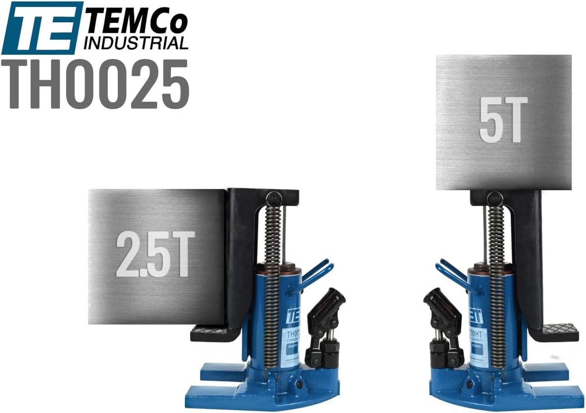 TEMCo Hydraulic Container / Machine Toe Jack (2.5 Ton - 5 Ton) Lift Capacity TH0025