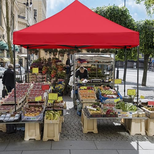 Yaheetech Heavy Duty Pop Up Canopy Tent, 10x20 Commercial Instant Shelter Tent for Wedding, Parties, Adjustable Outdoor Canopy with Wheeled Carry Bag
