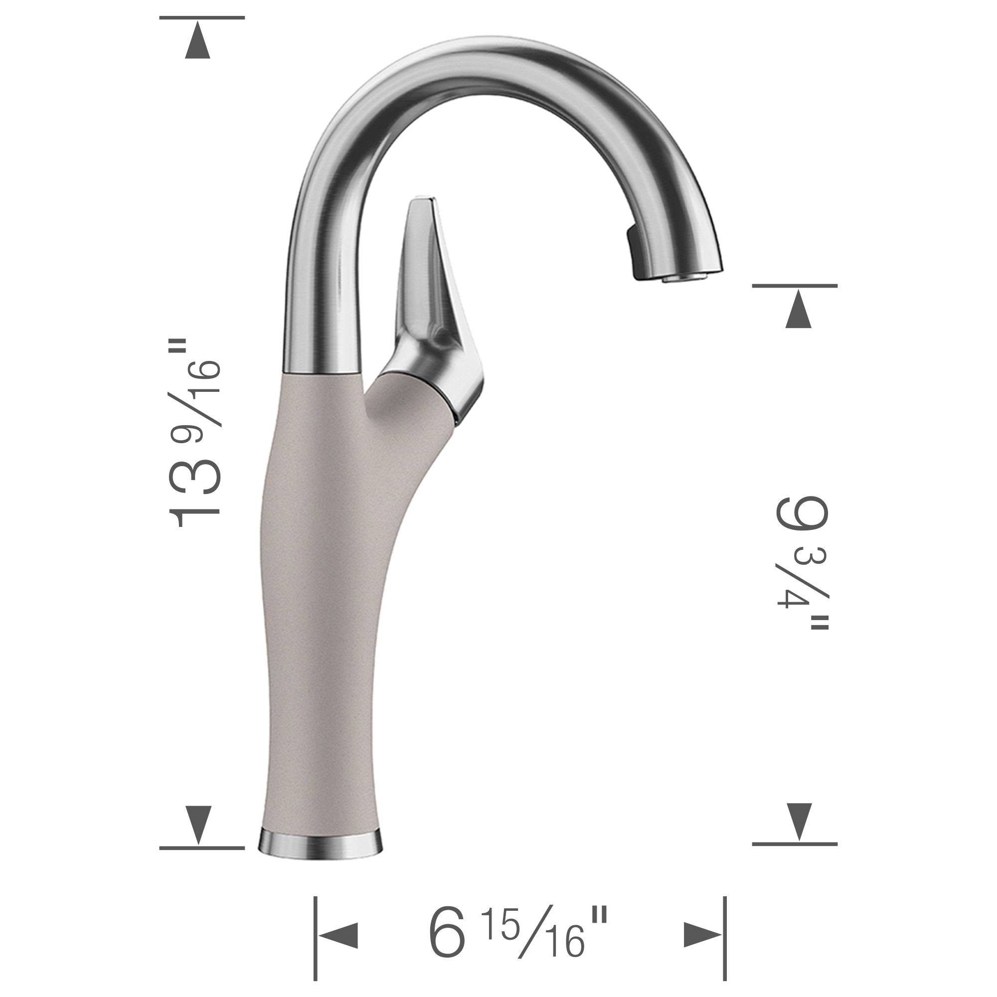 Blanco 526388 Artona Bar 1.5 GPM Faucet - PVD Steel/Concrete Gray