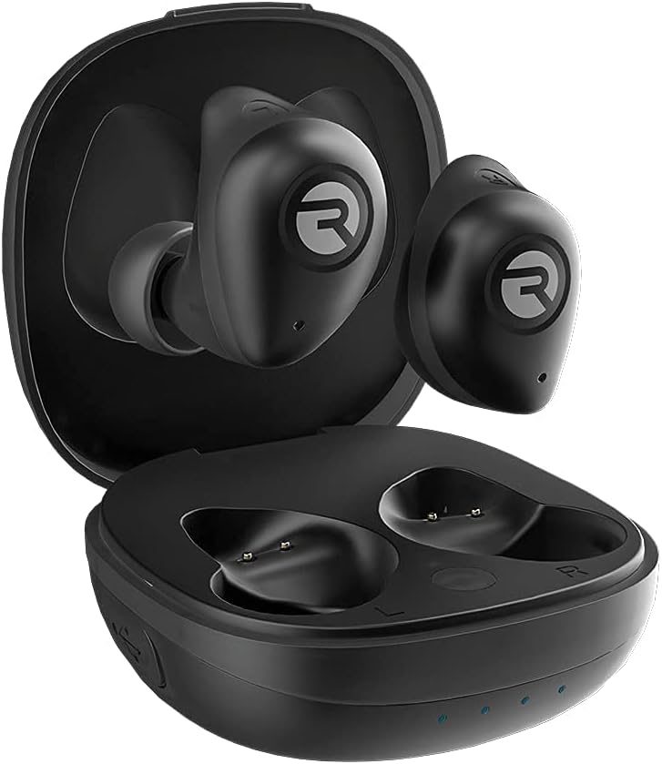 Raycon Fitness Bluetooth True Wireless Earbuds with Built in Mic 54 Hours of Battery IPX7 Waterproof and Charging Case with Talk, Text