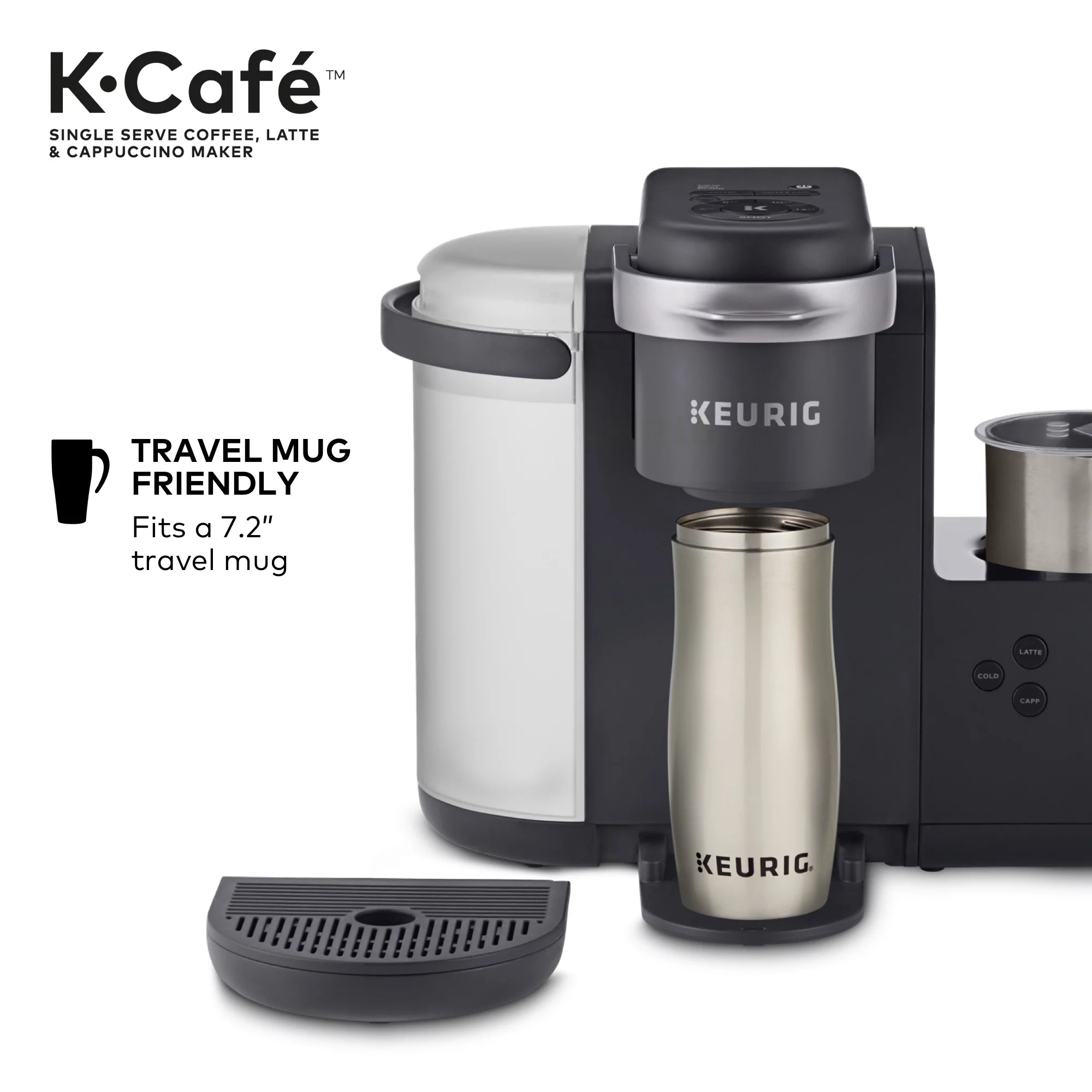 Keurig K-Cafe Single Serve K-Cup Coffee Maker, Latte Maker and Cappuccino Maker, Dark Charcoal