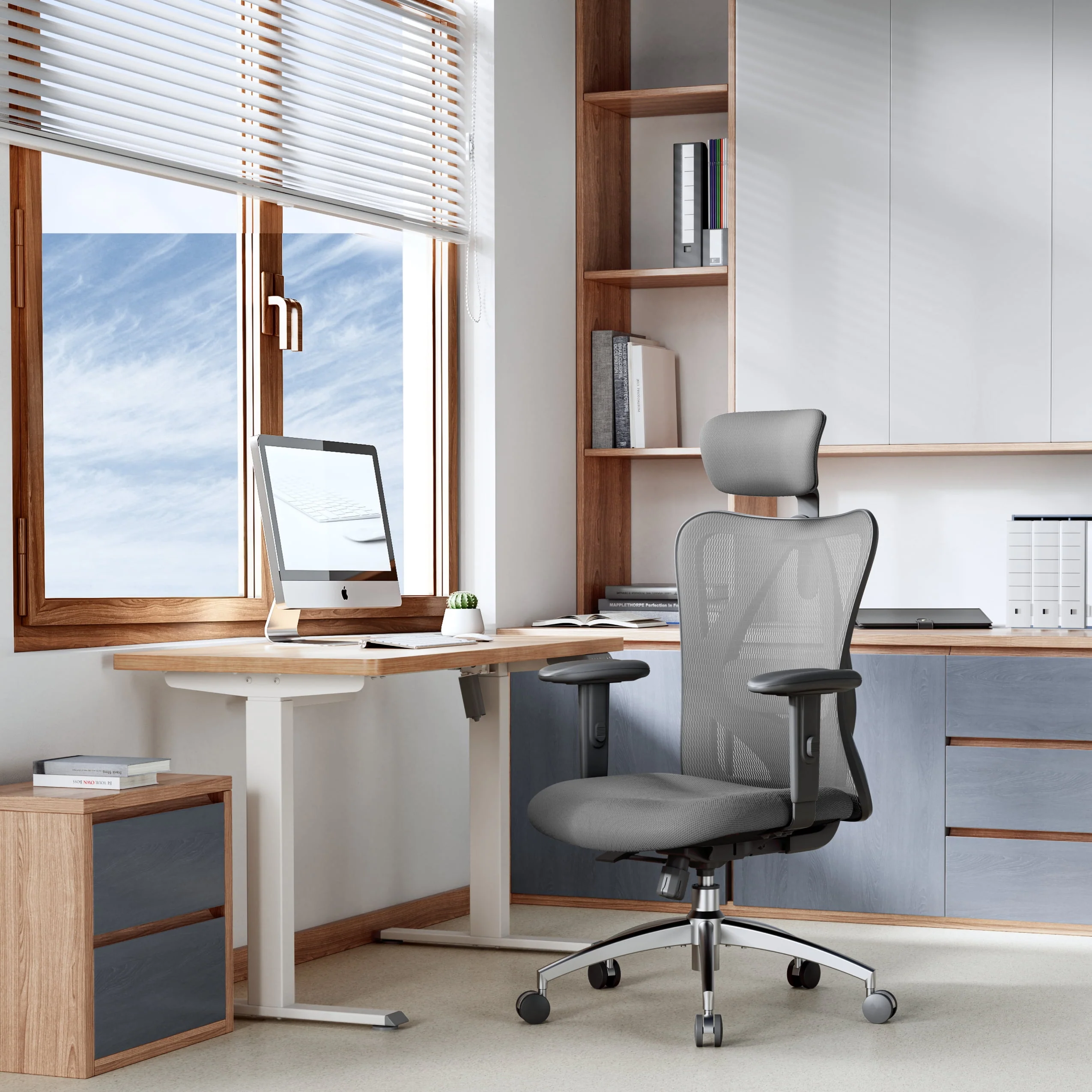 SIHOO Ergonomic Office Chair, Mesh Computer Desk Chair with Adjustable Lumbar Support, High Back chair for big and tall, Black