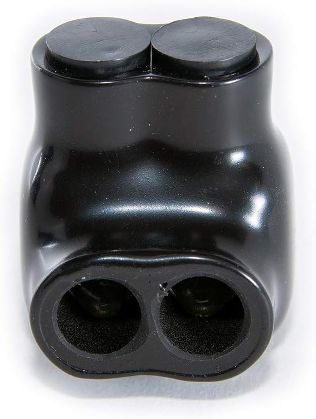 NSI Industries Polaris Black IT-4 Insulated Multi-Tap Connector- 2-Port Single-Sided Entry for 4-14 AWG Wire Range - Dry Locations
