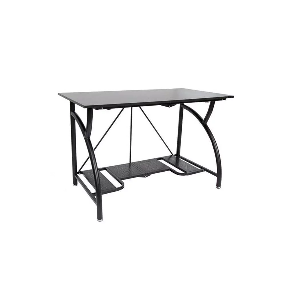 Origami Multi Purpose Folding Office Furniture Table Desk, Black (2 Pack)
