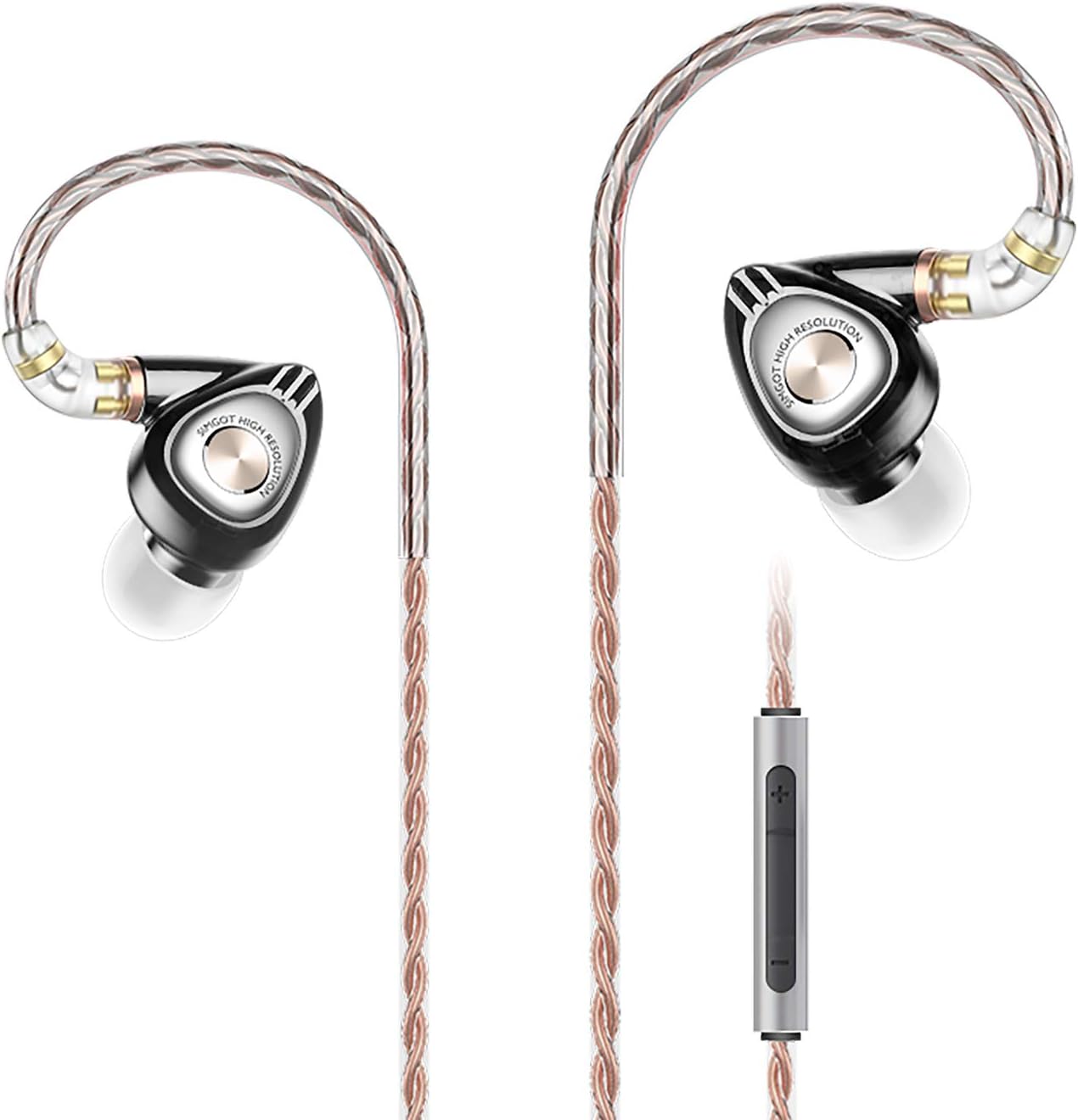 SIMGOT EM1 HiFi Stereo in Ear Monitor Headphones with Dynamic Driver, Sound Clear Noise Isolating IEM Earphones for Musician, Church