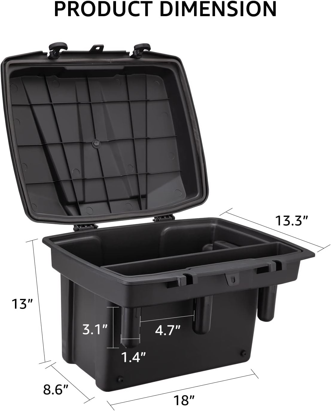 A & UTV PRO Ranger Cargo Storage Box, for 2009-2022 Polaris Ranger Crew XP 1000 900 570 Mid-Size/Fullsize