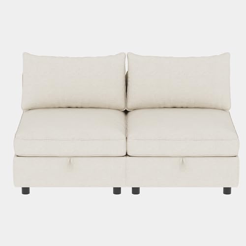 Oversized Modular Storage Sectional Sofa Customizable Seating Group Sofa&Couch Convertible Sleeper Sofabed with Movable Ottomans and Seat