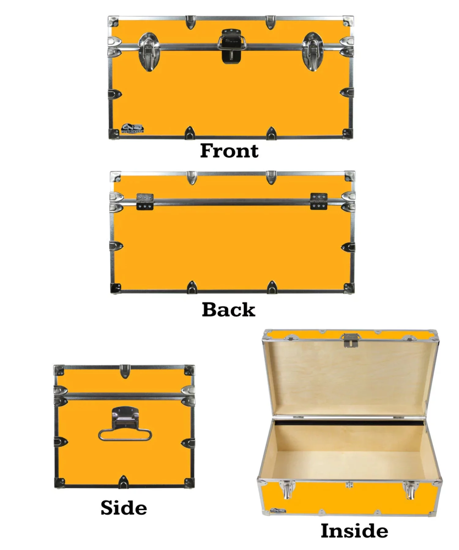Happy Camper Steel Footlocker Trunk 32x18x13.5"