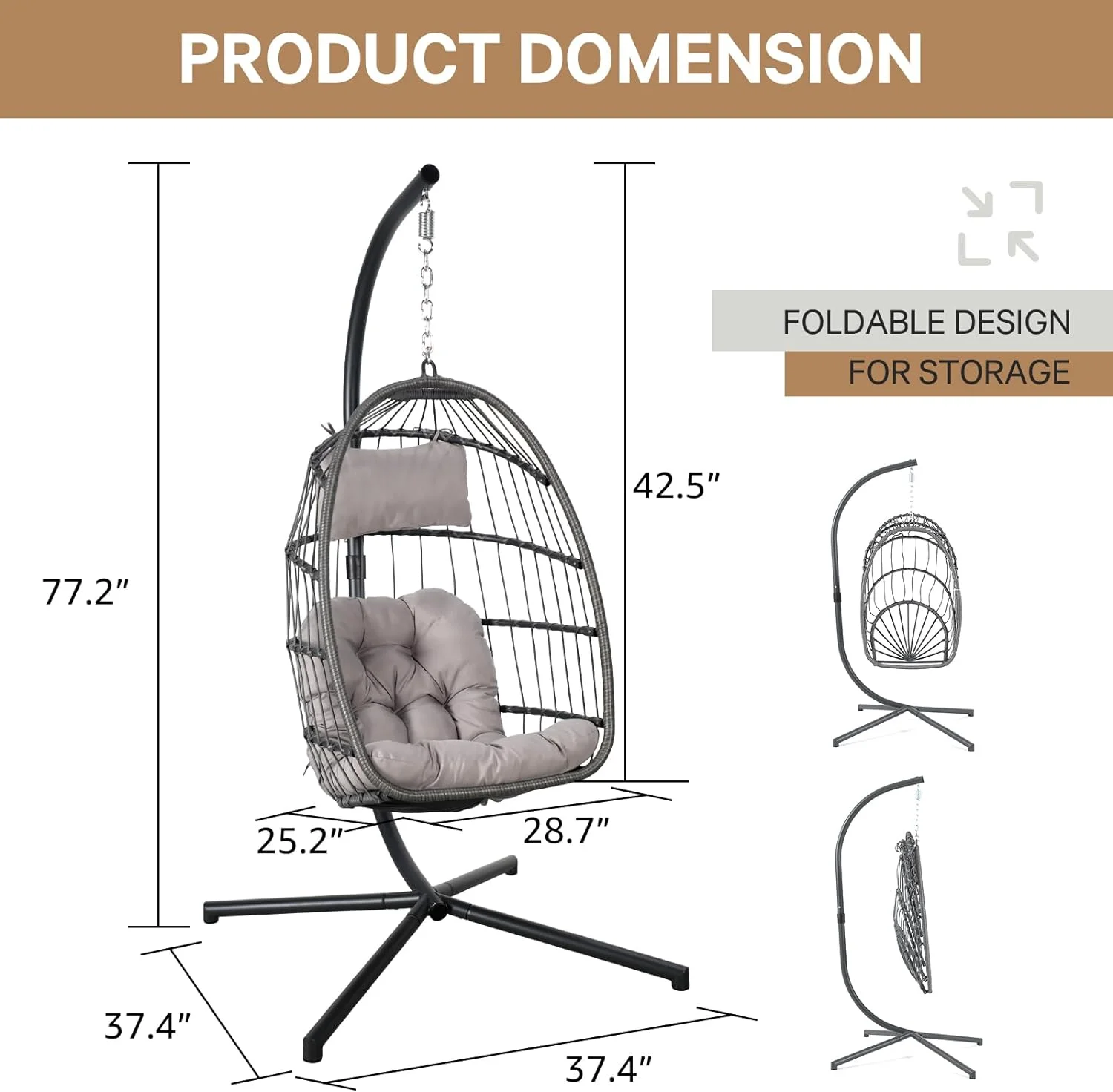 2-Pack Outdoor Floor Solar Light, All-Weather Wicker Patio Lamp, Outdoor/Indoors Lamp, Dark brown